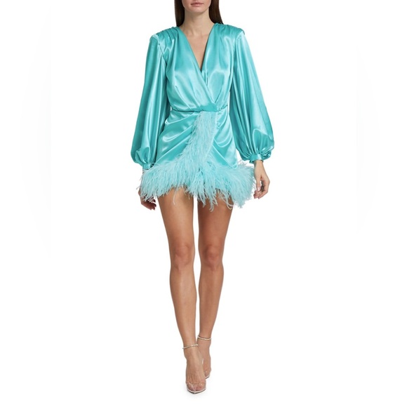 $850 Bronx and Banco
Farah Feather-Hem Minidress size 8 - Picture 1 of 13